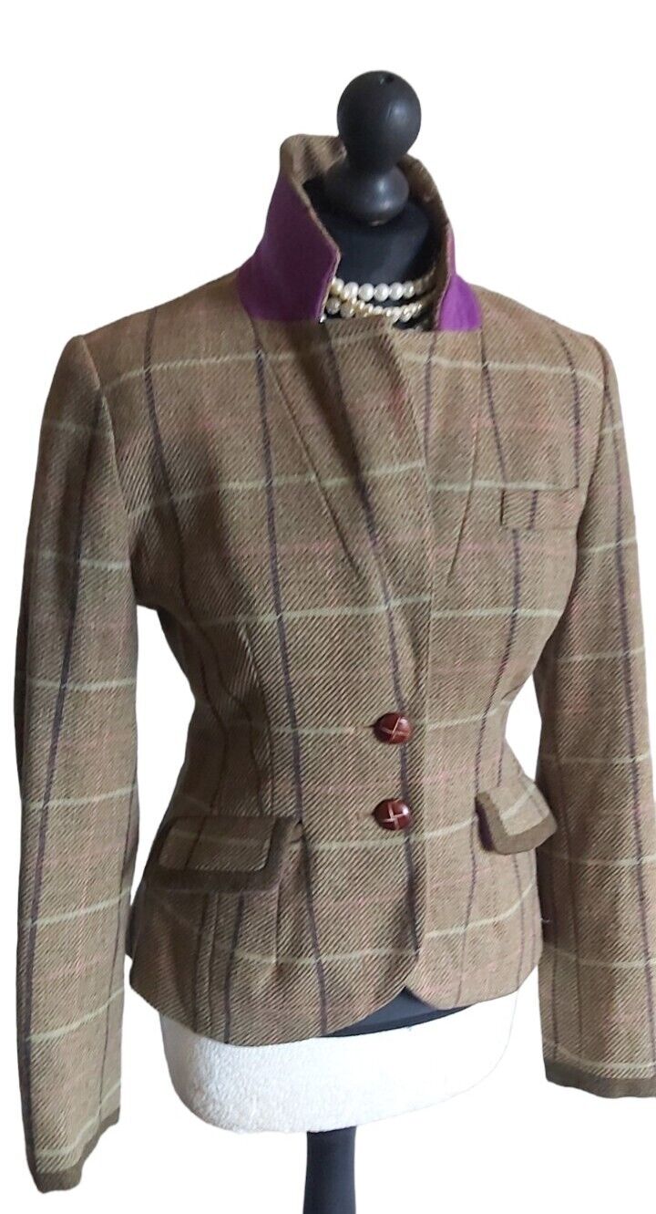 Ladies Boden Wool Tweed Jacket Size 10 PrettyTweed