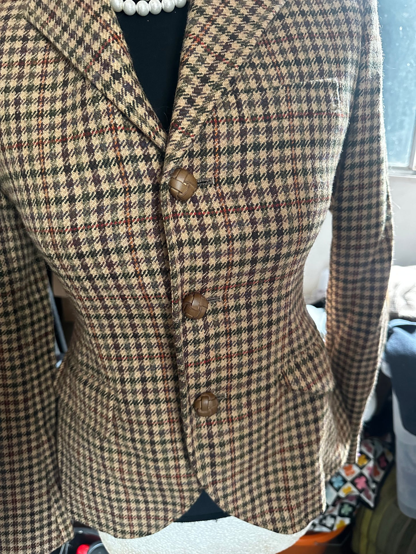 Ladies Ralph Lauren Tweed Jacket elbow patches UK size 8