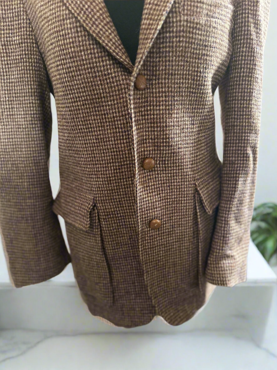 Ladies wool Harris Tweed Jacket Blazer UK size 12