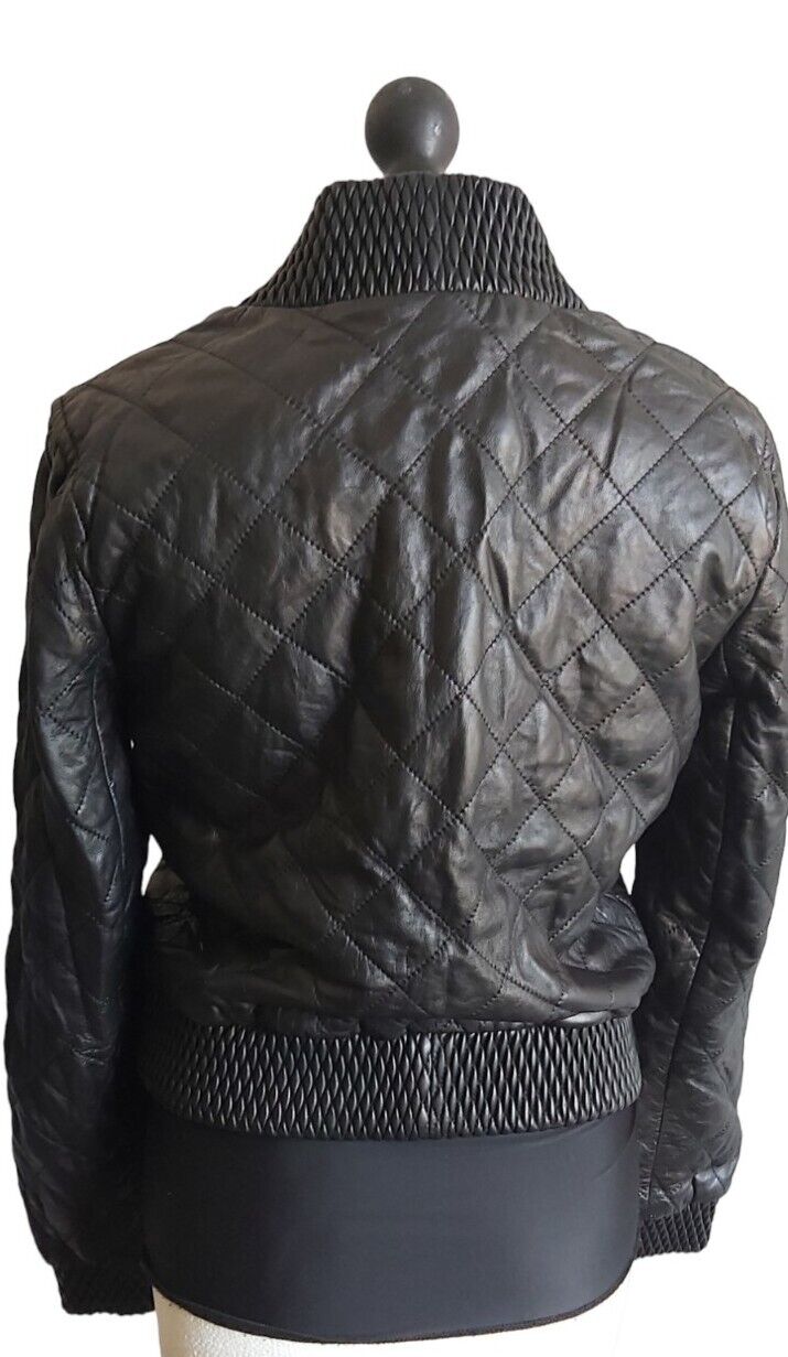 Marciano Los Angeles by Guess  soft black leather jacket UK 8