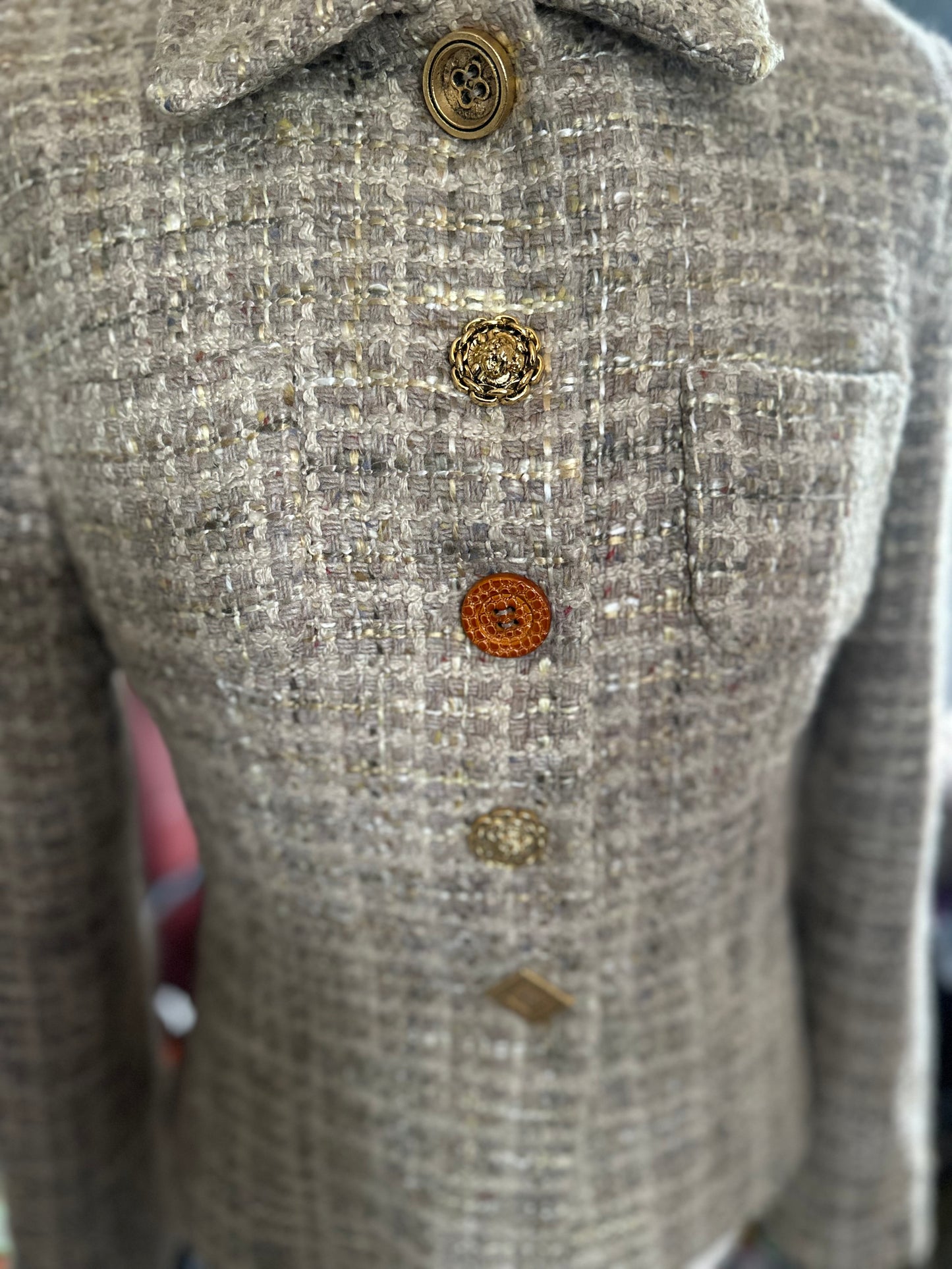 Ladies Vintage Cristina Gavioli Boucle Tweed Jacket UK size 10