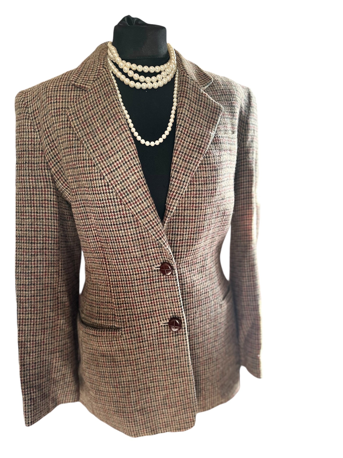 Ladies tweed 100% Wool Talbots Jacket UK Size 12