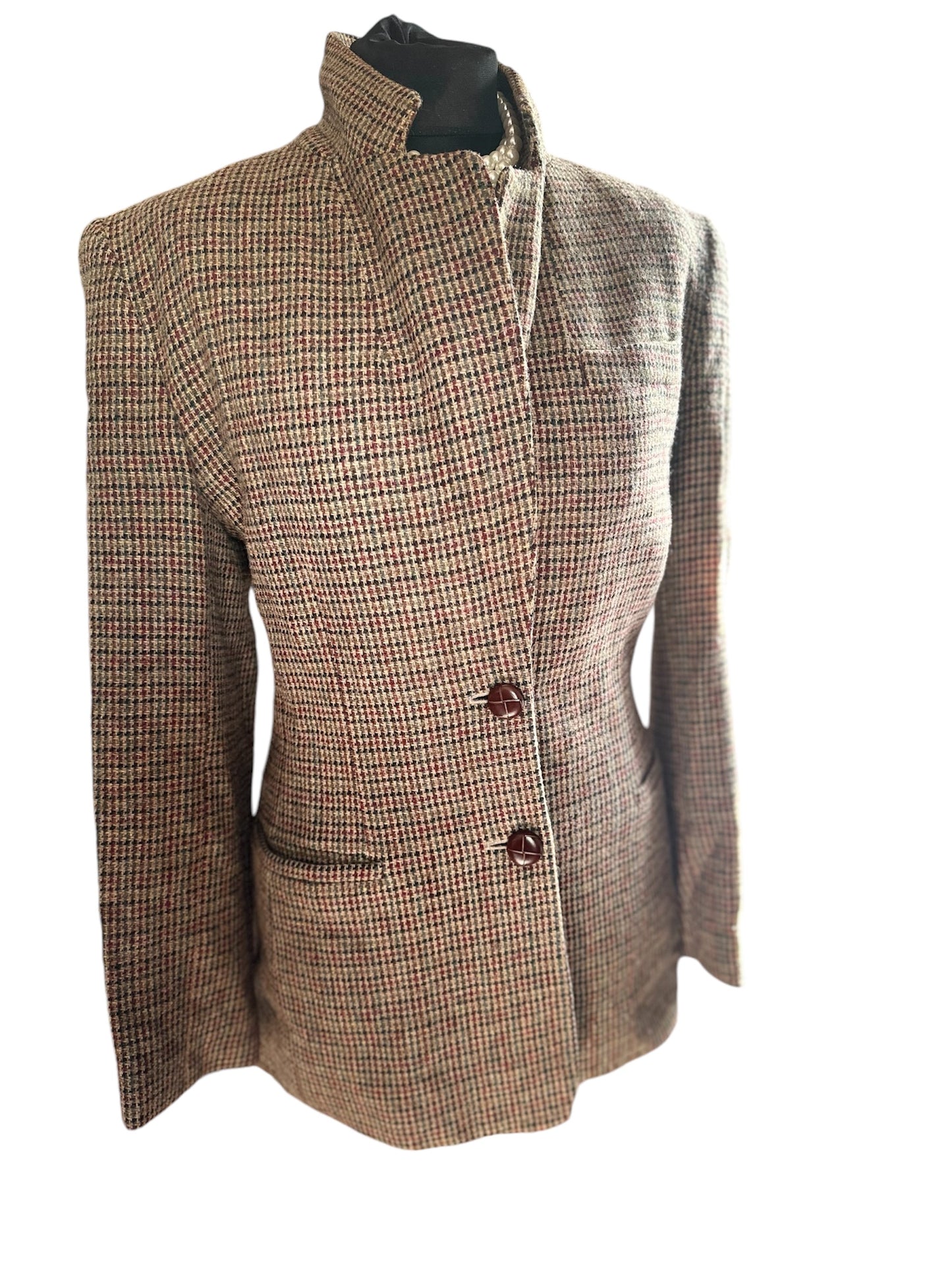 Ladies tweed 100% Wool Talbots Jacket UK Size 12