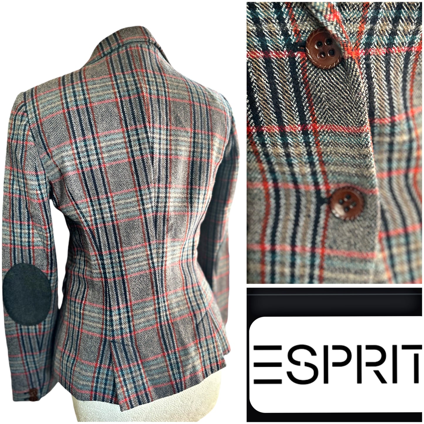 Ladies Esprit 100% wool tweed UK Size 10