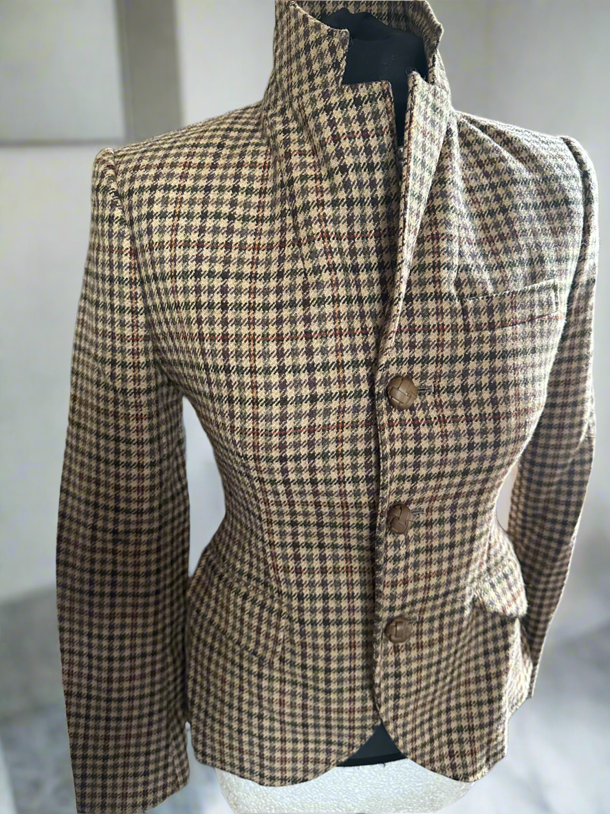 Ladies Ralph Lauren Tweed Jacket elbow patches UK size 8