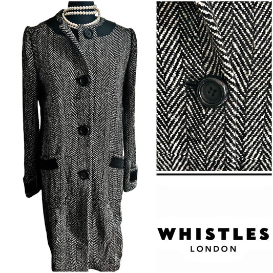 Ladies whistles tweed  long coat UK Size 10