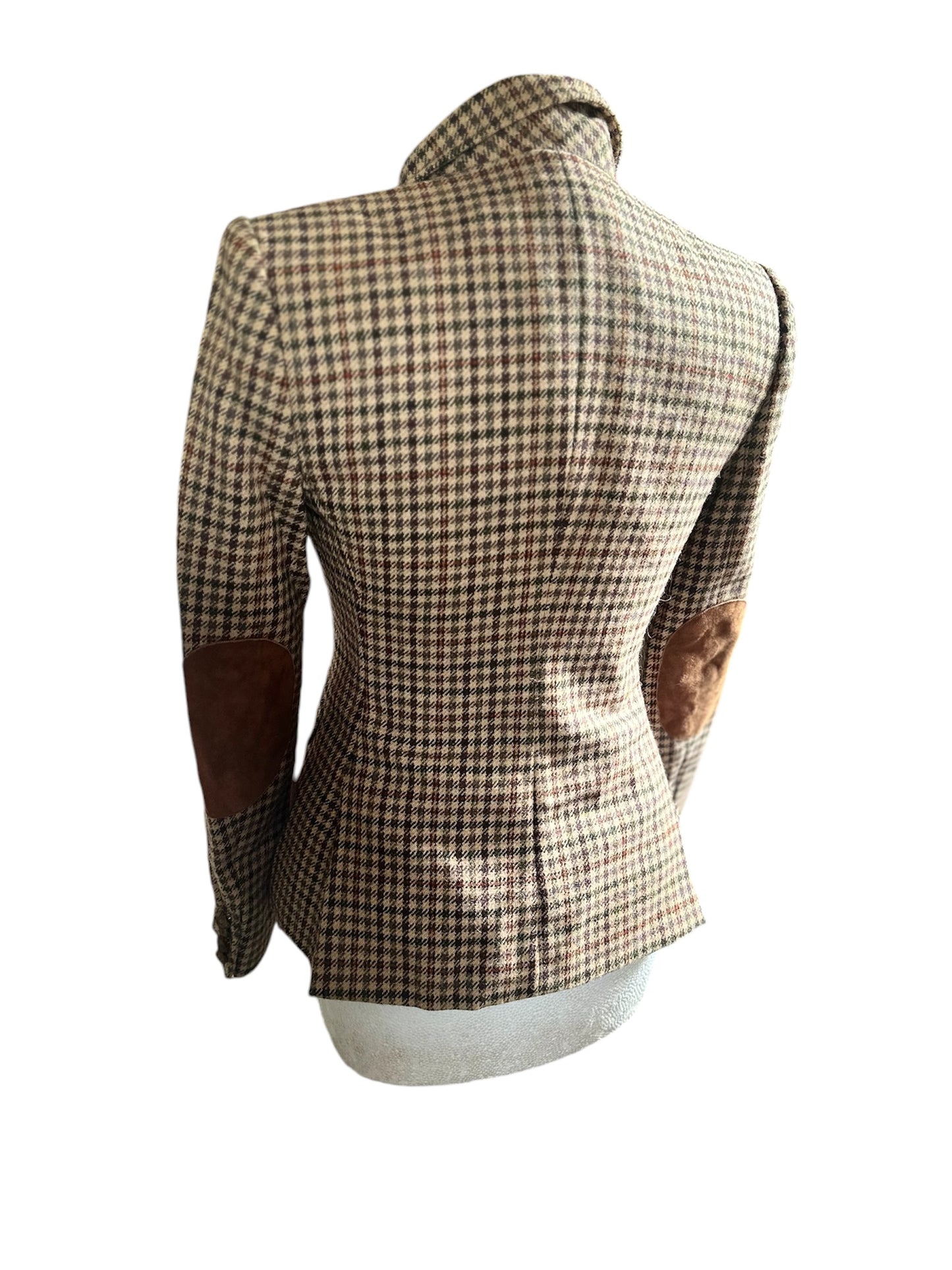 Ladies Ralph Lauren Tweed Jacket elbow patches UK size 8