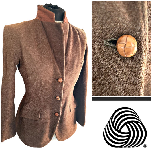 Ladies Vintage Wool Tweed Jacket UK 8