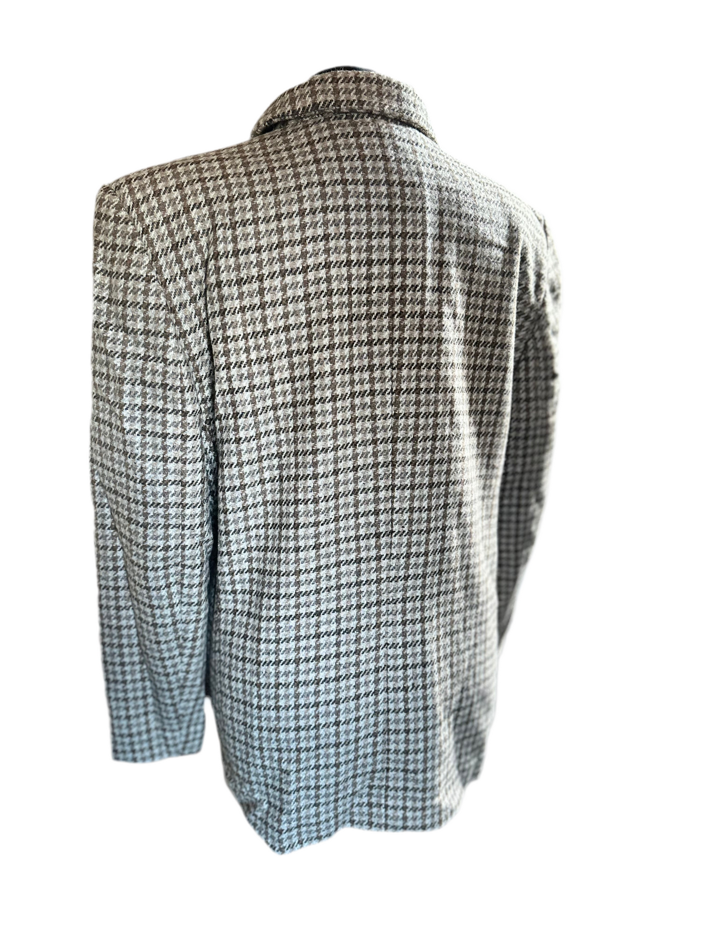 Ladies Tweed Check Vintage Wool Blend UK Size 14