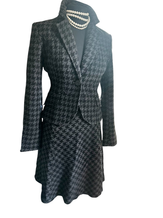 Ladies Mexx check Tweed Skirt Suit UK Size 12