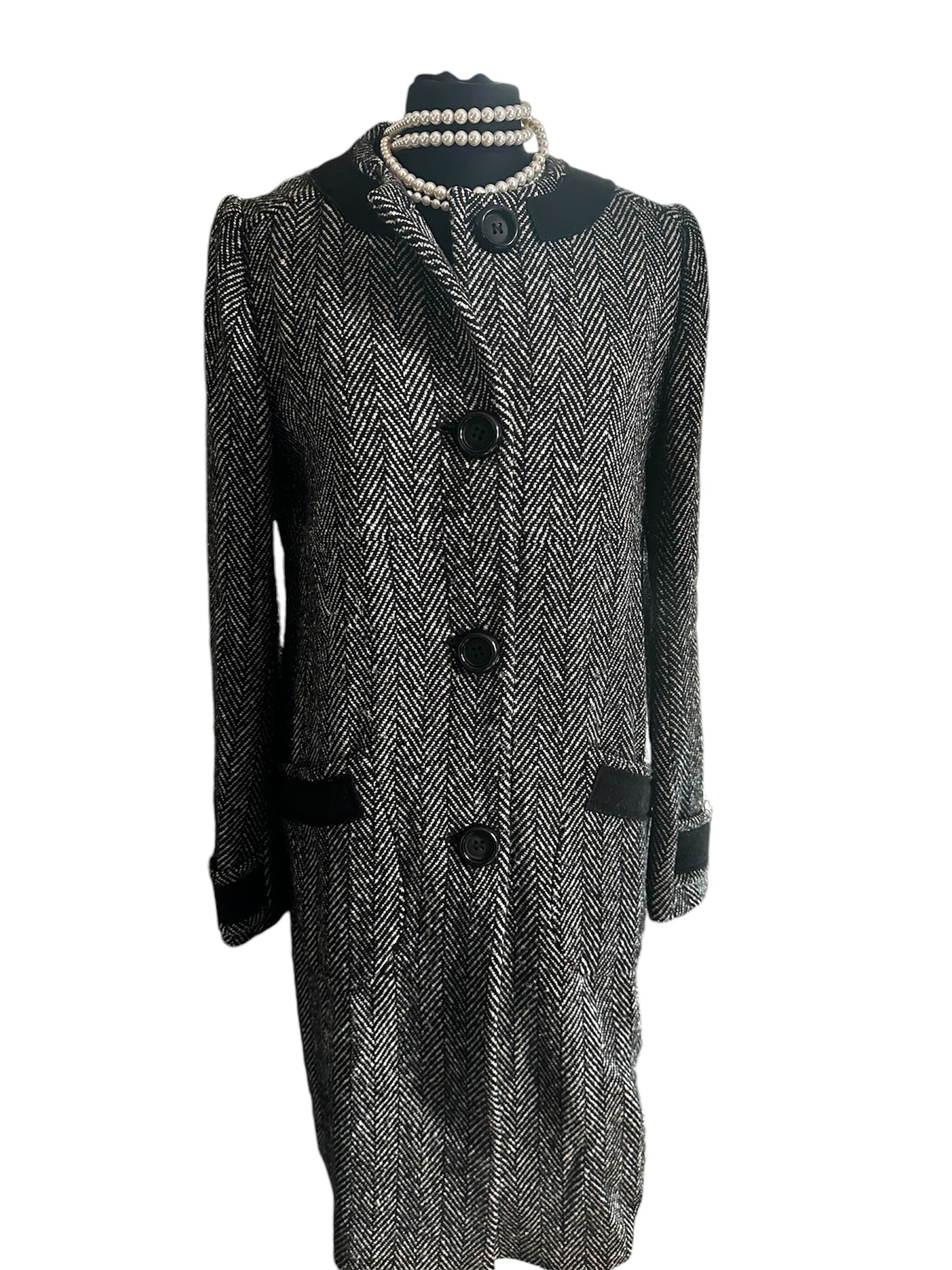 Ladies whistles tweed  long coat UK Size 10