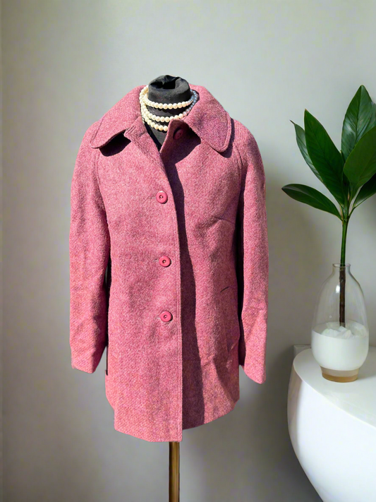 Vintage coat 100% wool UK size 10