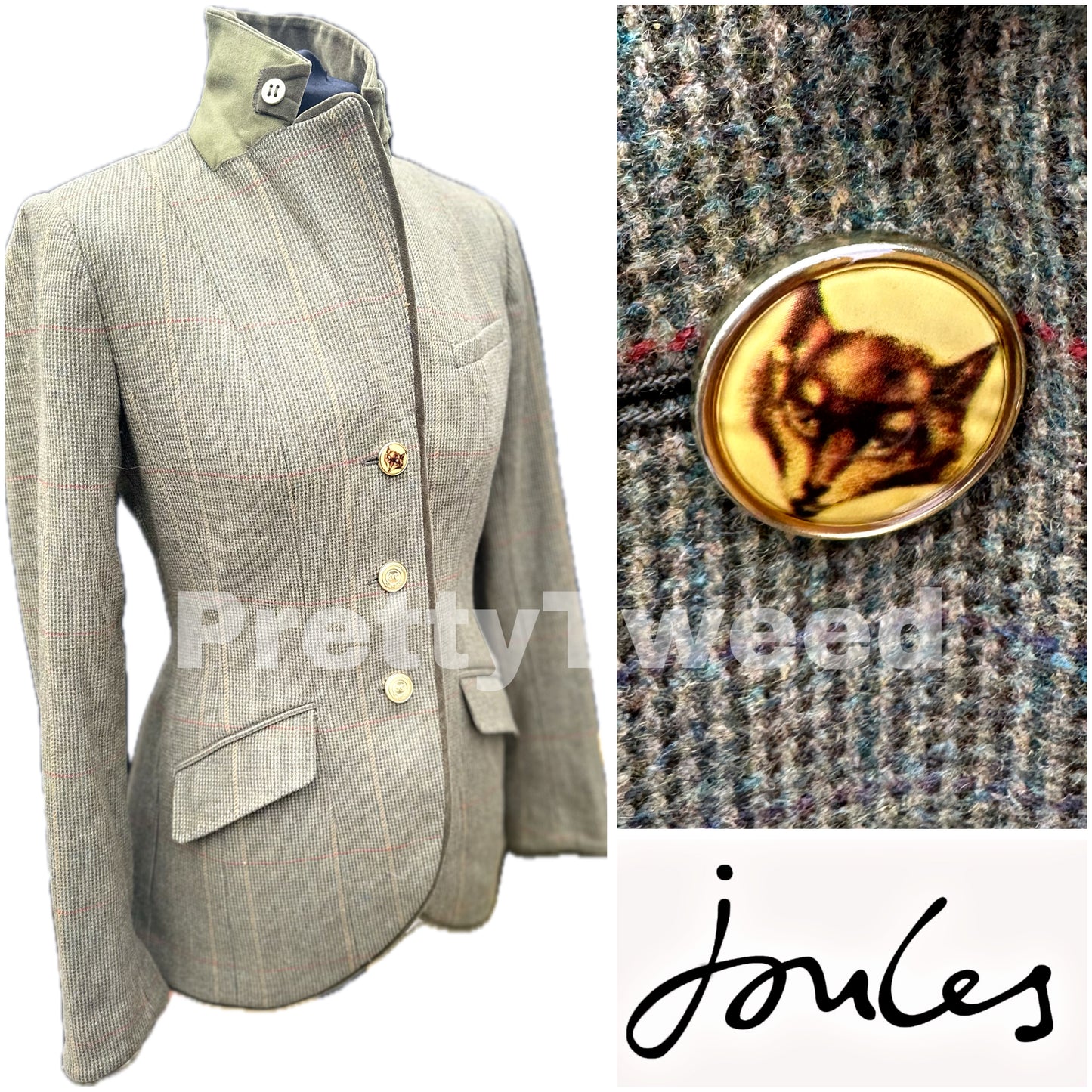 Vintage Joules Tweed parade Jacket UK Size 12