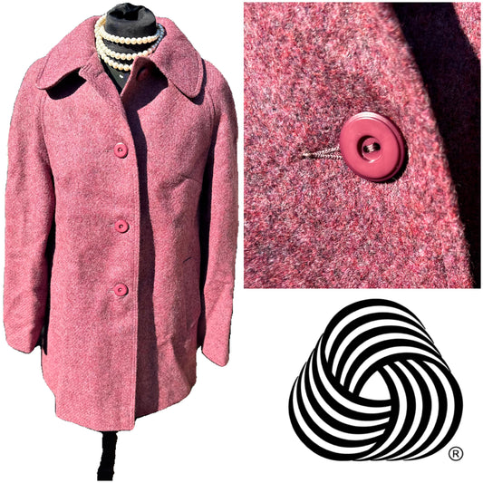 Vintage coat 100% wool UK size 10