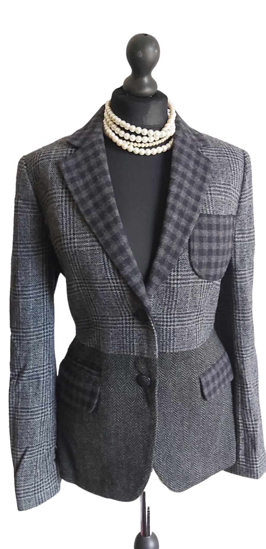 Ladies Brooks Brothers Tweed Check ladies wool   jacket size 12.