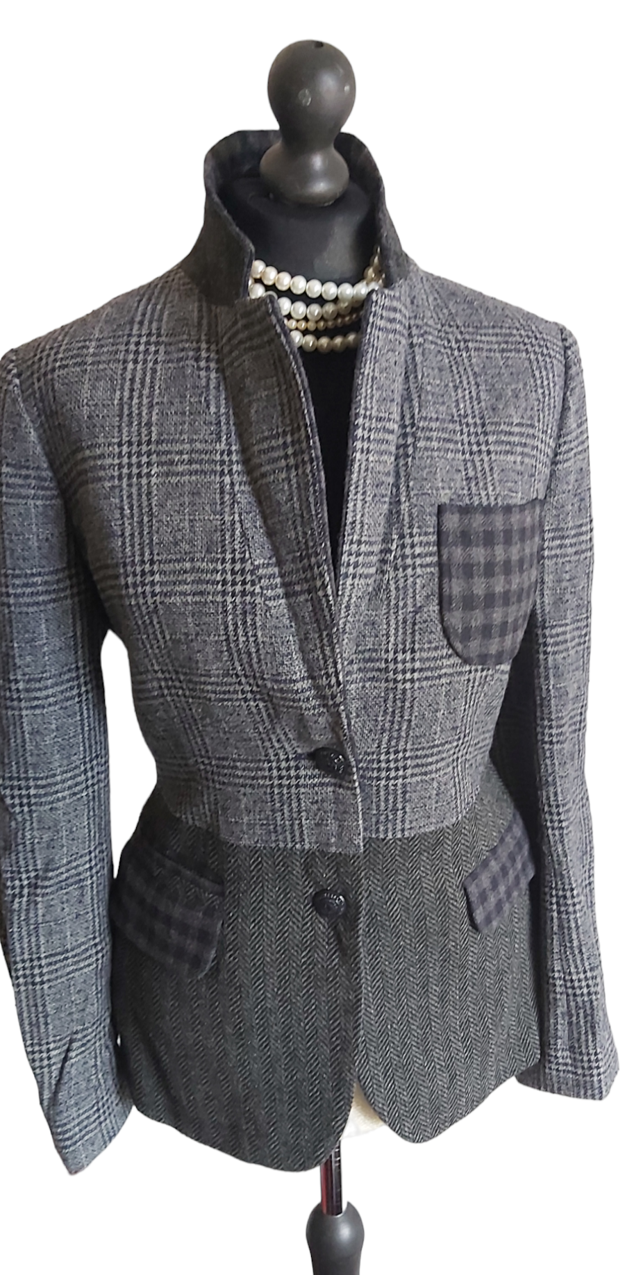 Ladies Brooks Brothers Tweed Check ladies wool   jacket size 12.