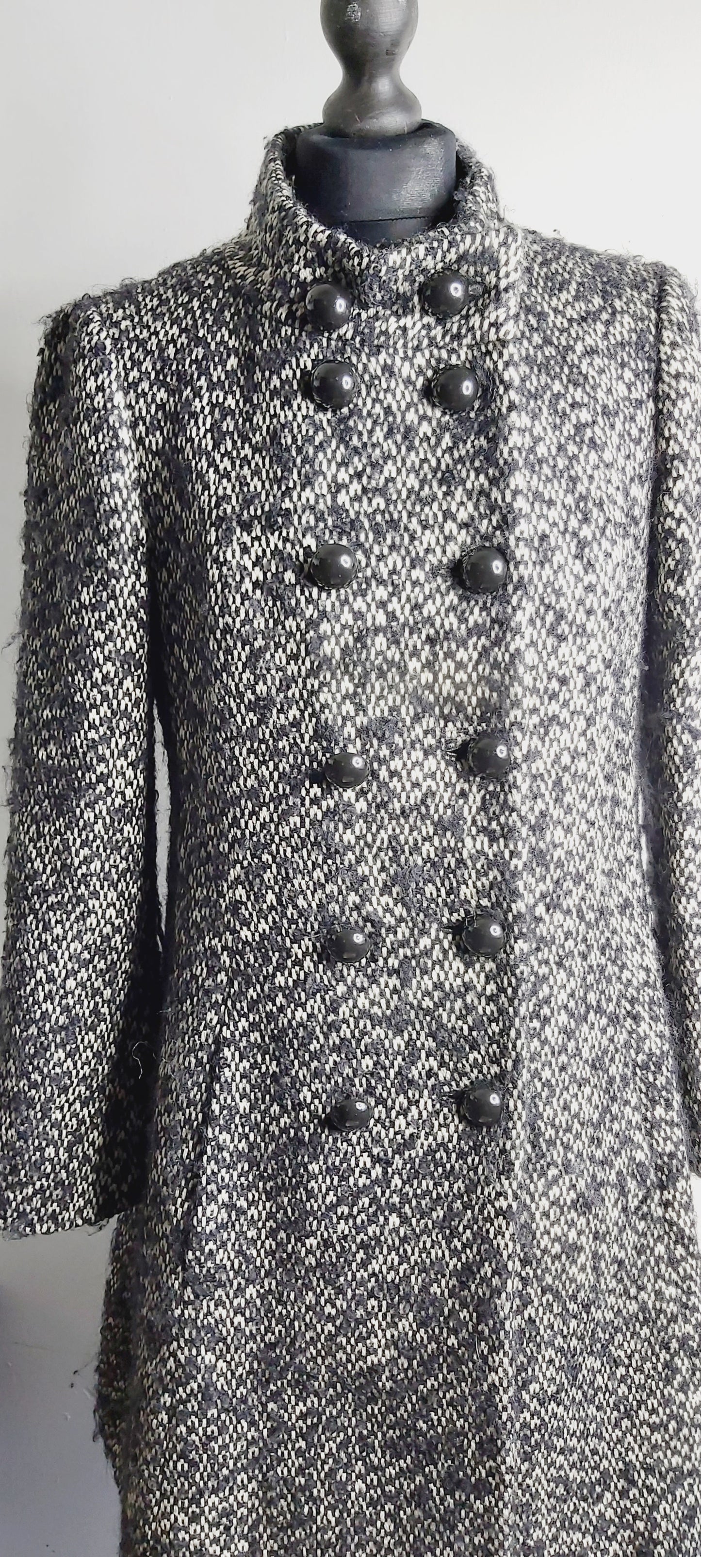 Ladies Moschino Cheap & Chick Boucle Double Breasted Coat Size UK Size 10