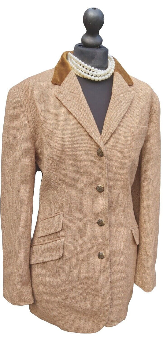 Ralph Lauren Blazer Womens   Tweed Wool Country Hacking Jacket UK  14