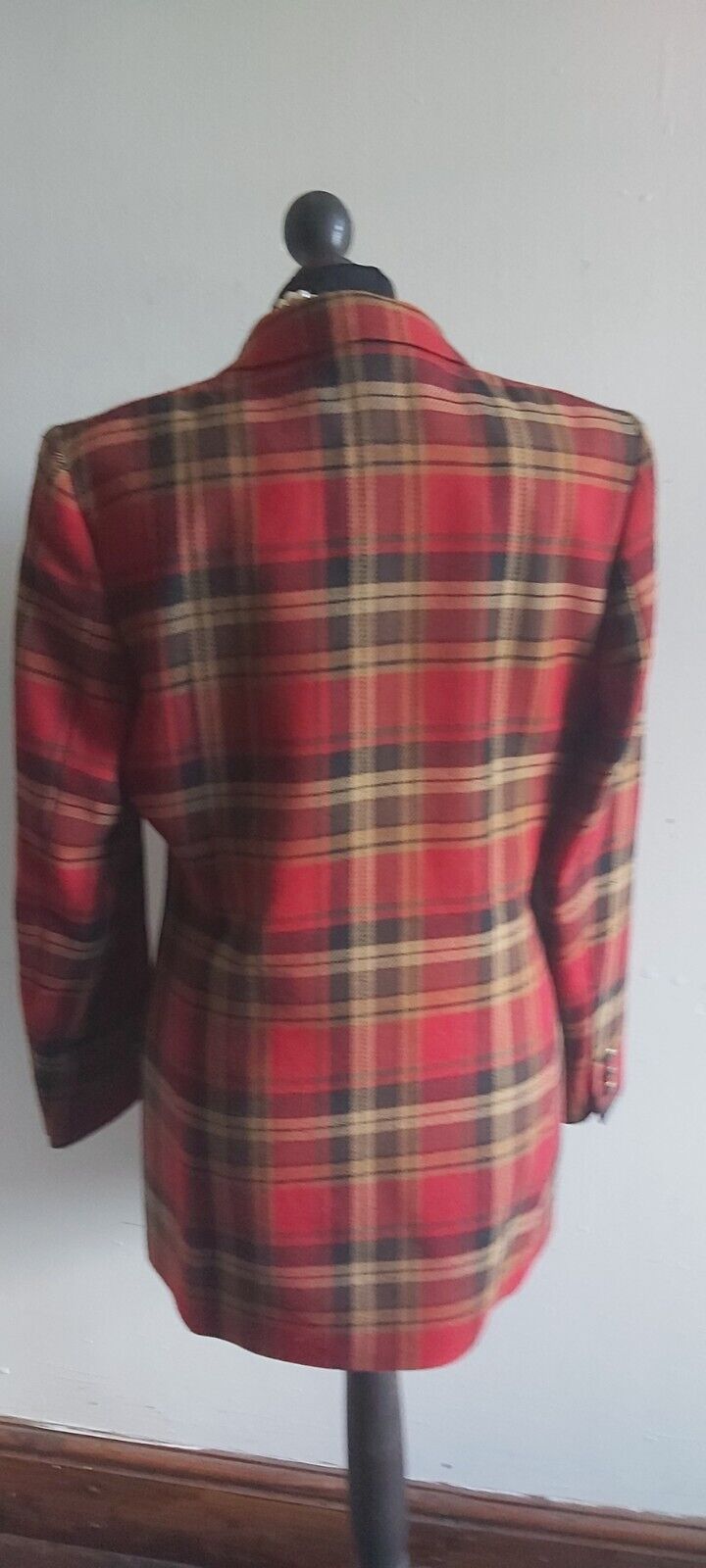 Marks And Spencer Tweed Tartan Jacket Wool  Womens Ladies Size 12