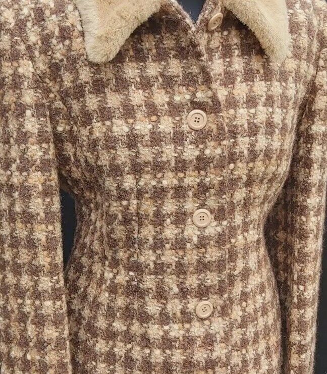 HOBBS wool Alpaca Mohair suit blazer jacket  skirt Camel size UK 12