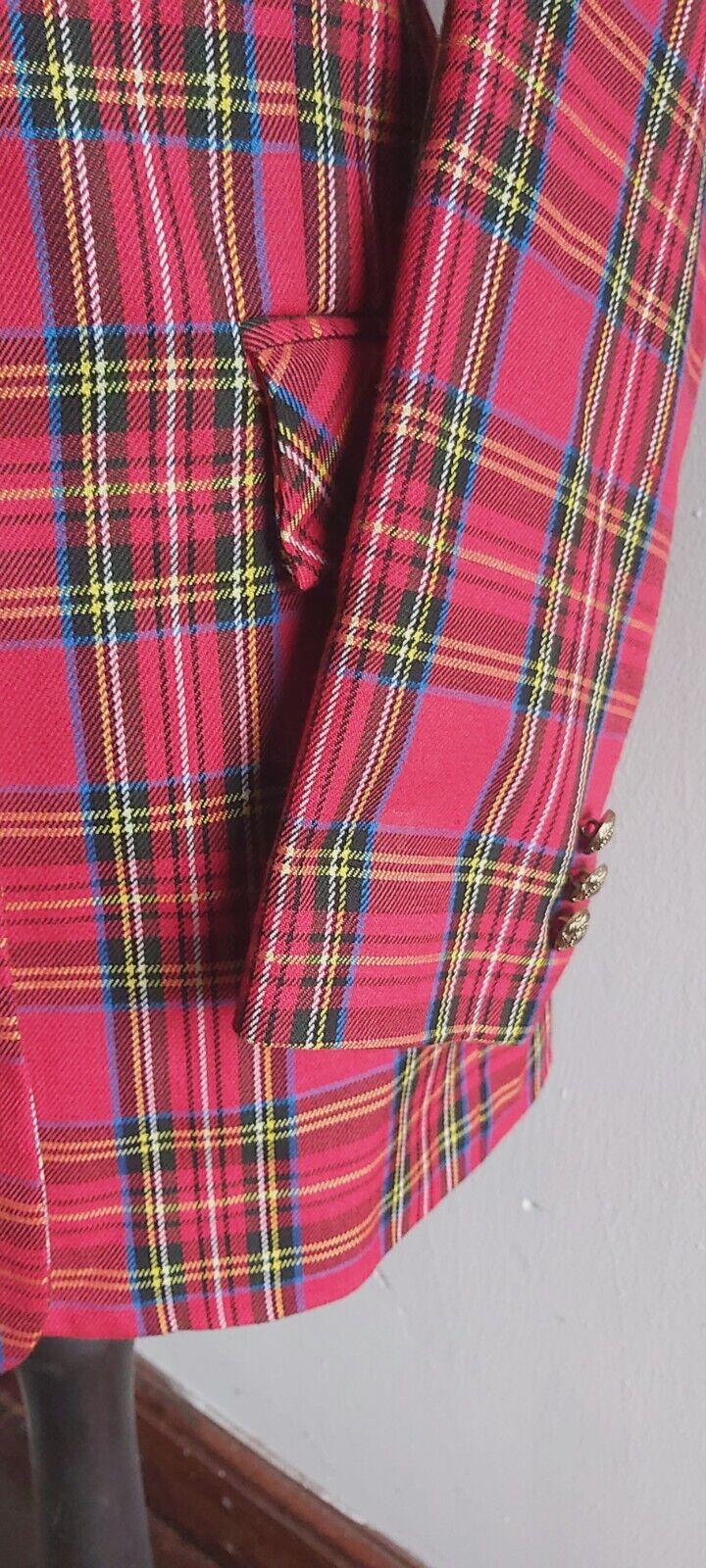 Ladies Tweed Tartan Red Jacket  Womens Ladies Size 10