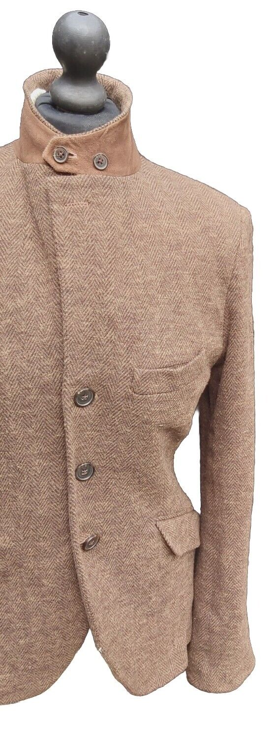 Ralph Lauren  Womens Tweed Wool Cotton Country Hacking Blazer Jacket UK  10