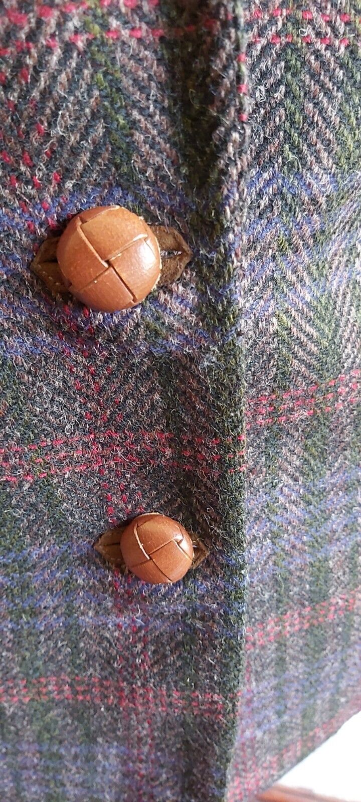 Ladies  DAKS wool Tweed check jacket blazer Elbow Patches Uk size 10