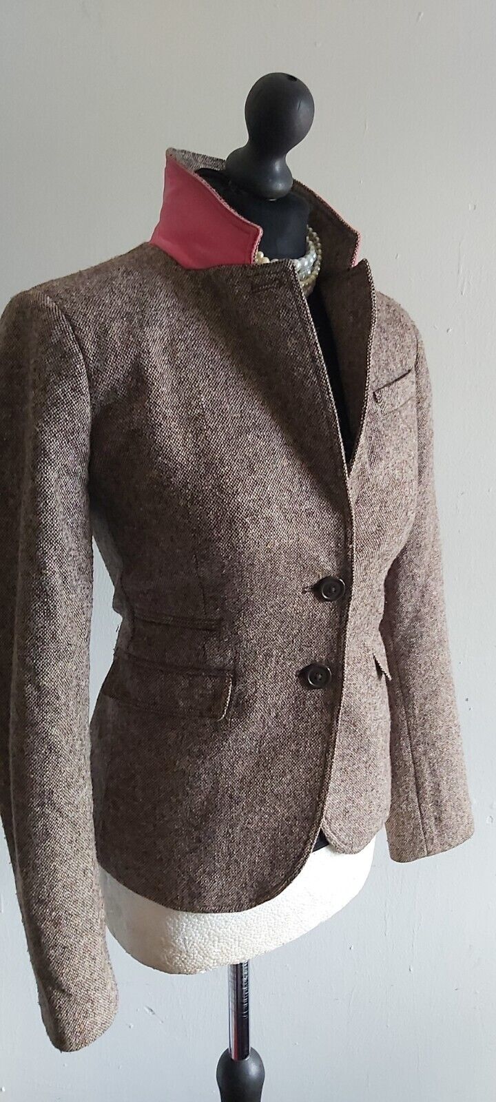 JOULES Ladies Tweed Jacket UK SIZE 10  Brown