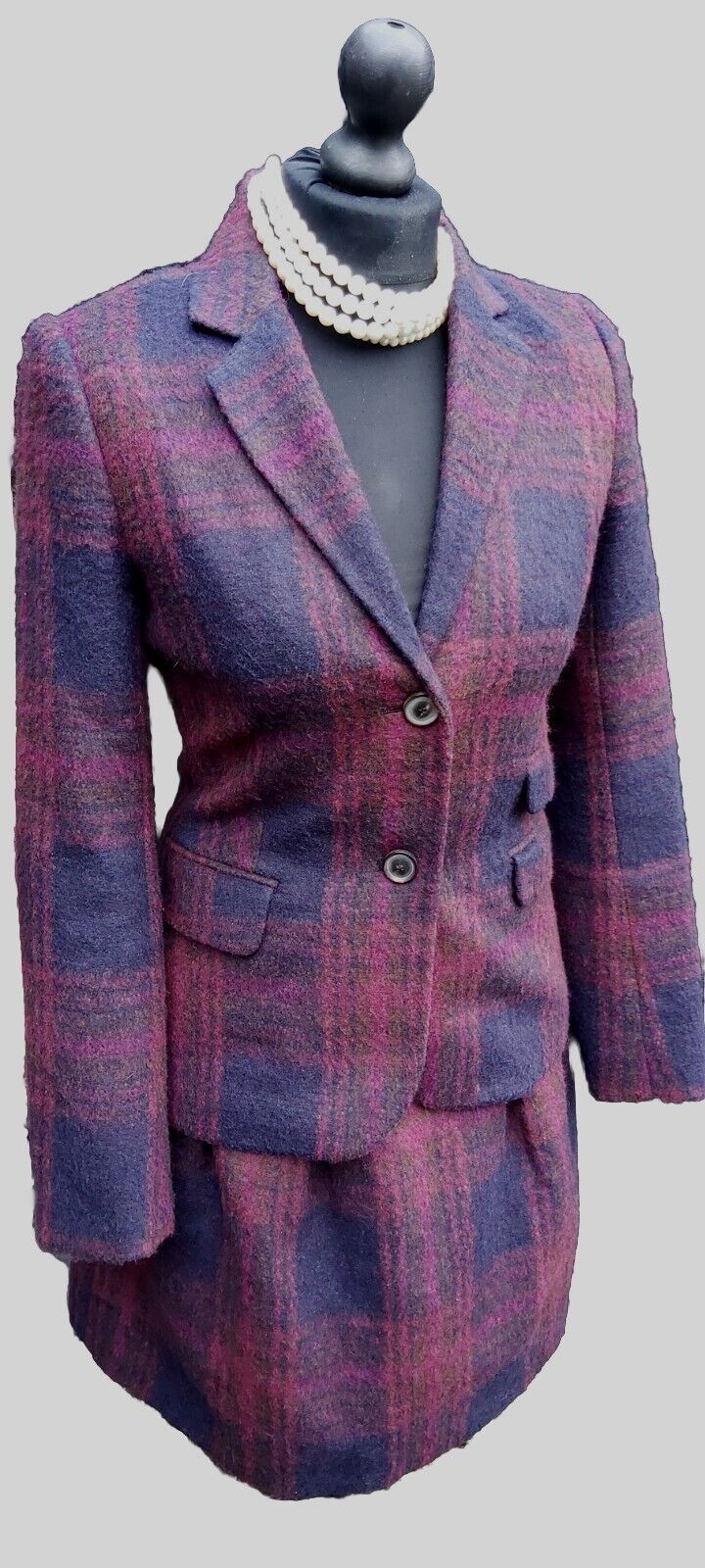 Jigsaw Wool Skirt Jacket Suit UK  Size 8