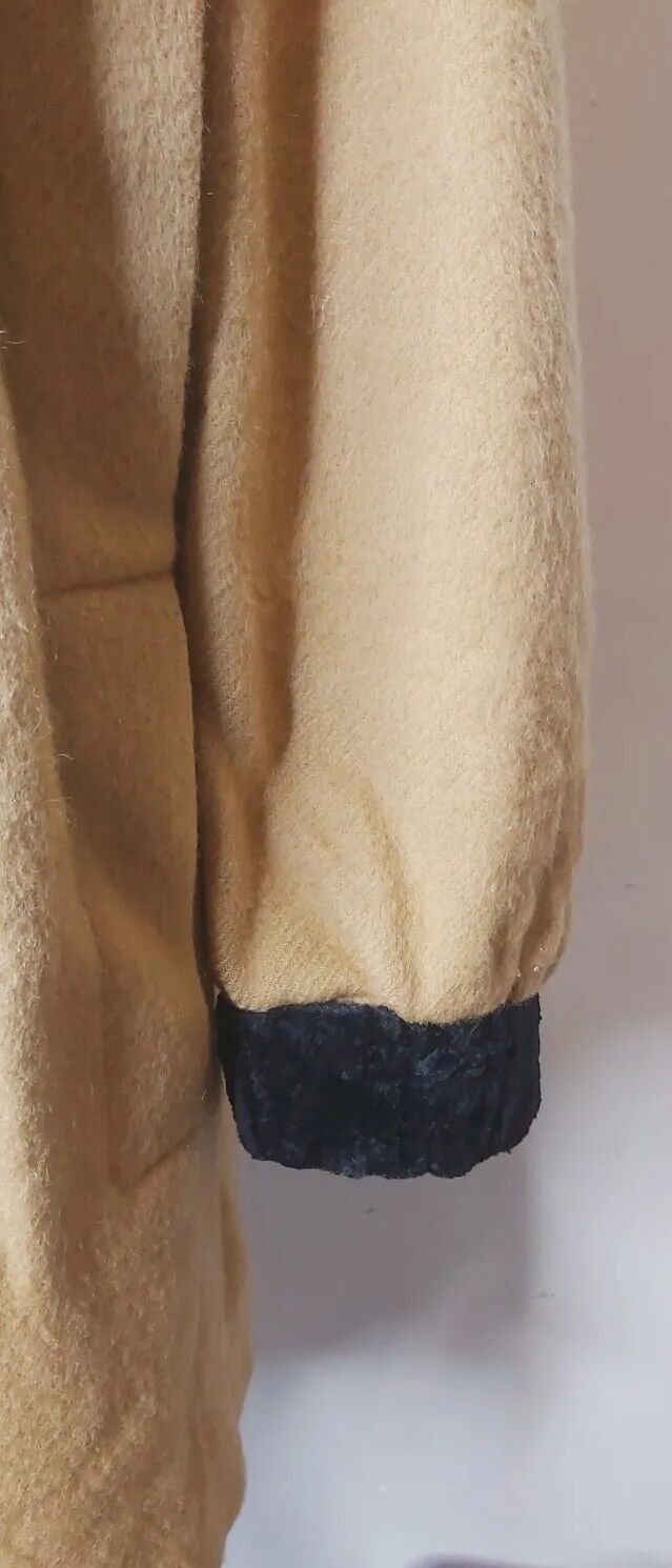 Ladies vintage 80s Tan Camel  wool coat UK Size 14