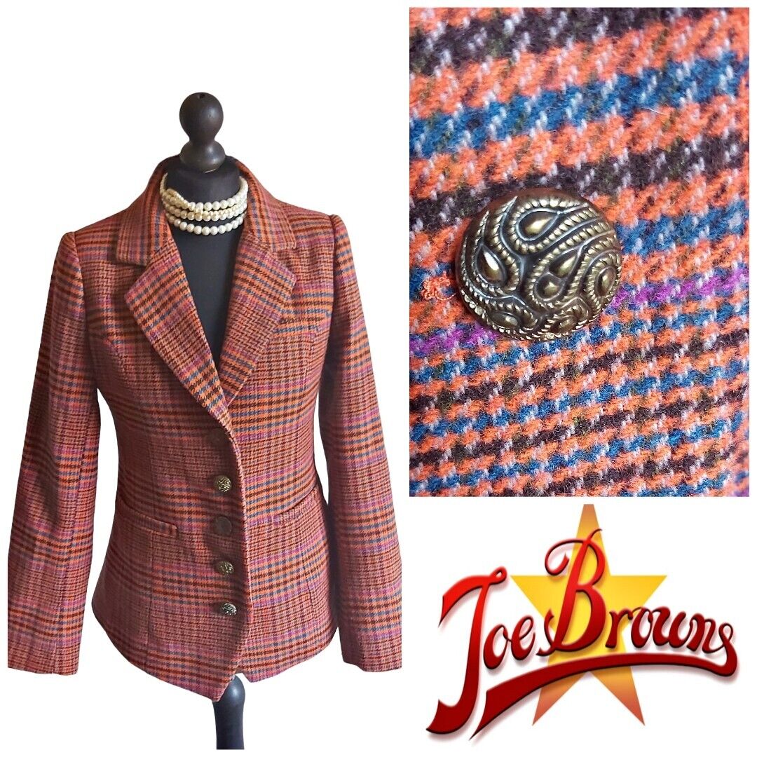 Jo Browns Wool Tweed Houndstooth ladies jackets UK 10