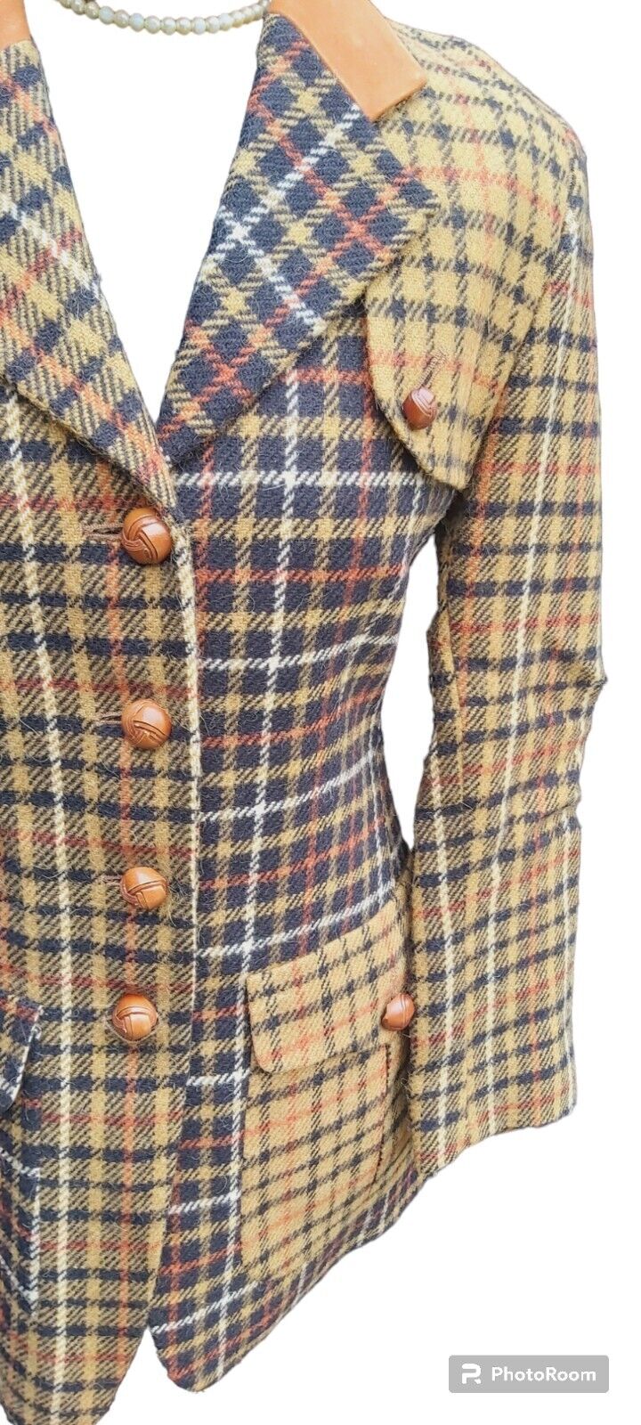 Ladies Limited Edition Daks  Wool Mohair  Tweed Check Jacket UK SIZE 10