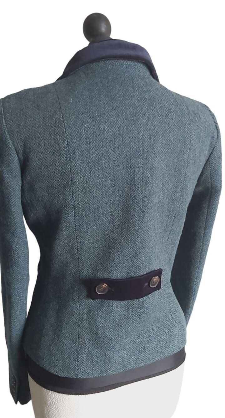 Ladies Jigsaw 100% Wool Harringbone tweed jacket size 10