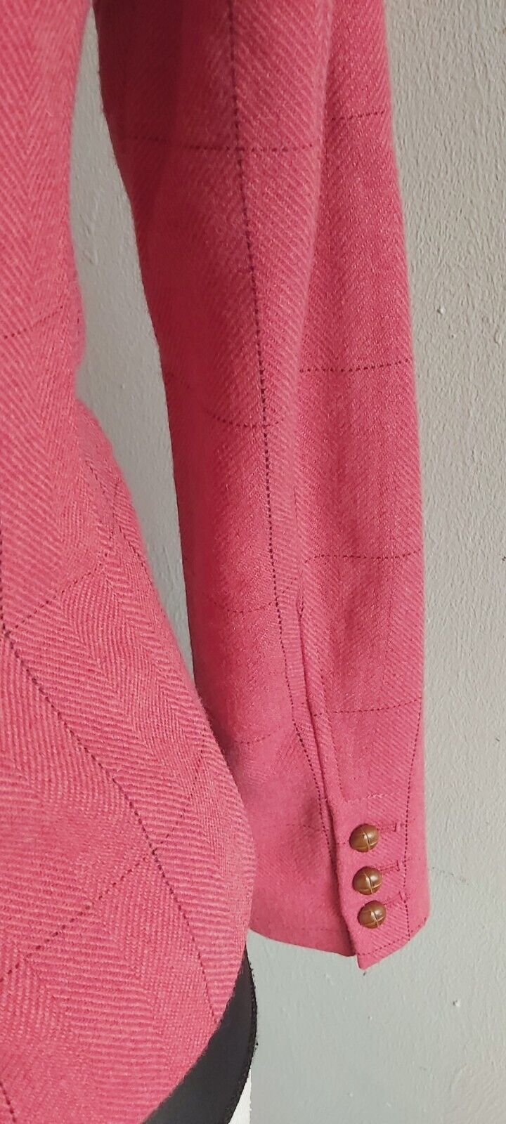 Ladies GAP Tweed Pink  Wool Blazer Jacket UK Size 8