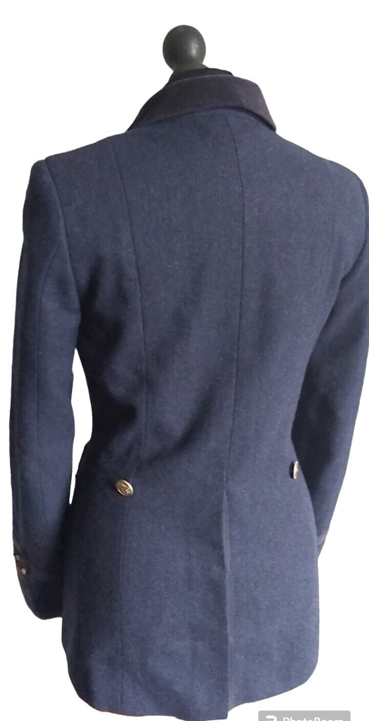 Joules Tweed Jacket 100% Wool Navy Size 10