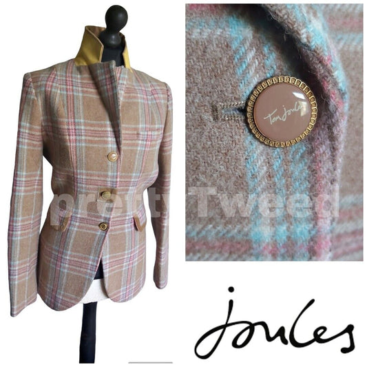 Ladies Joules Tweed Jacket Womens Country Hacking Blazer UK 12