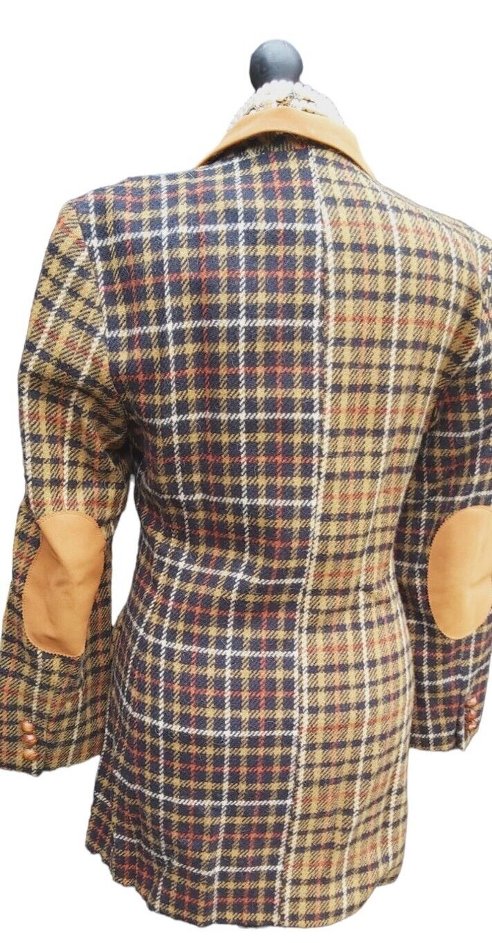 Ladies Limited Edition Daks  Wool Mohair  Tweed Check Jacket UK SIZE 10