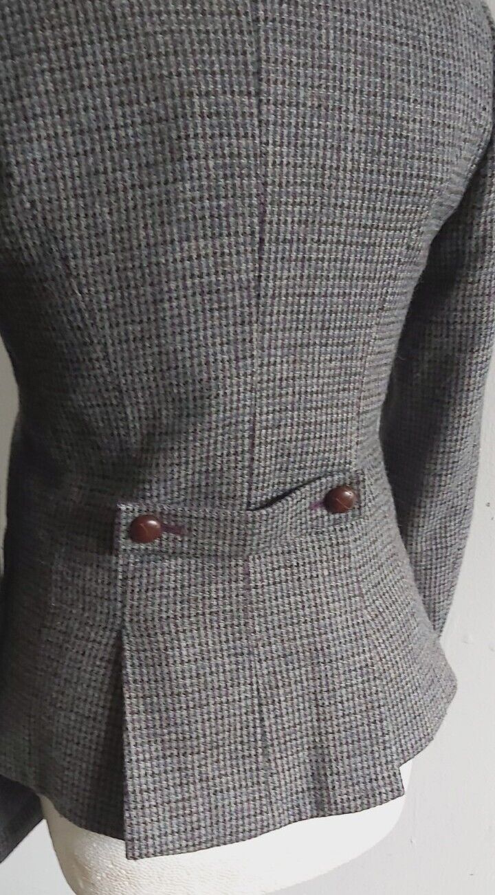 Ladiea Jack Wills 100% Wool Tweed  jacket Country Hacking Blazer 8