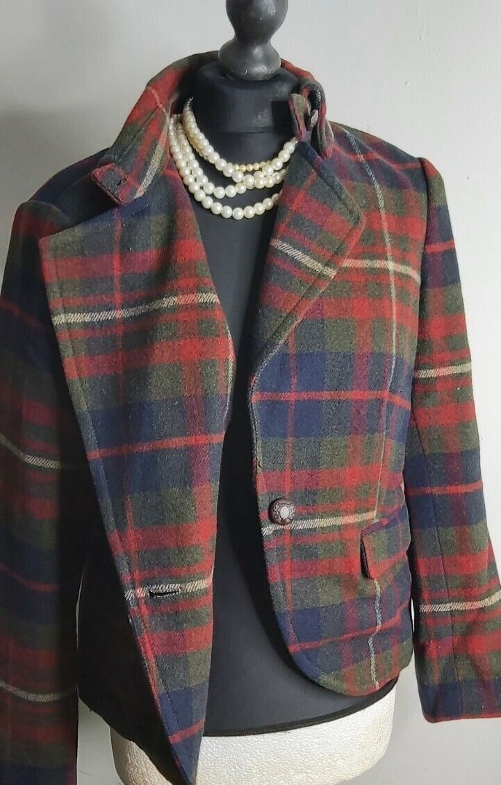 Ladies ESPIRIT Wool Tweed Check fitted  UK 10