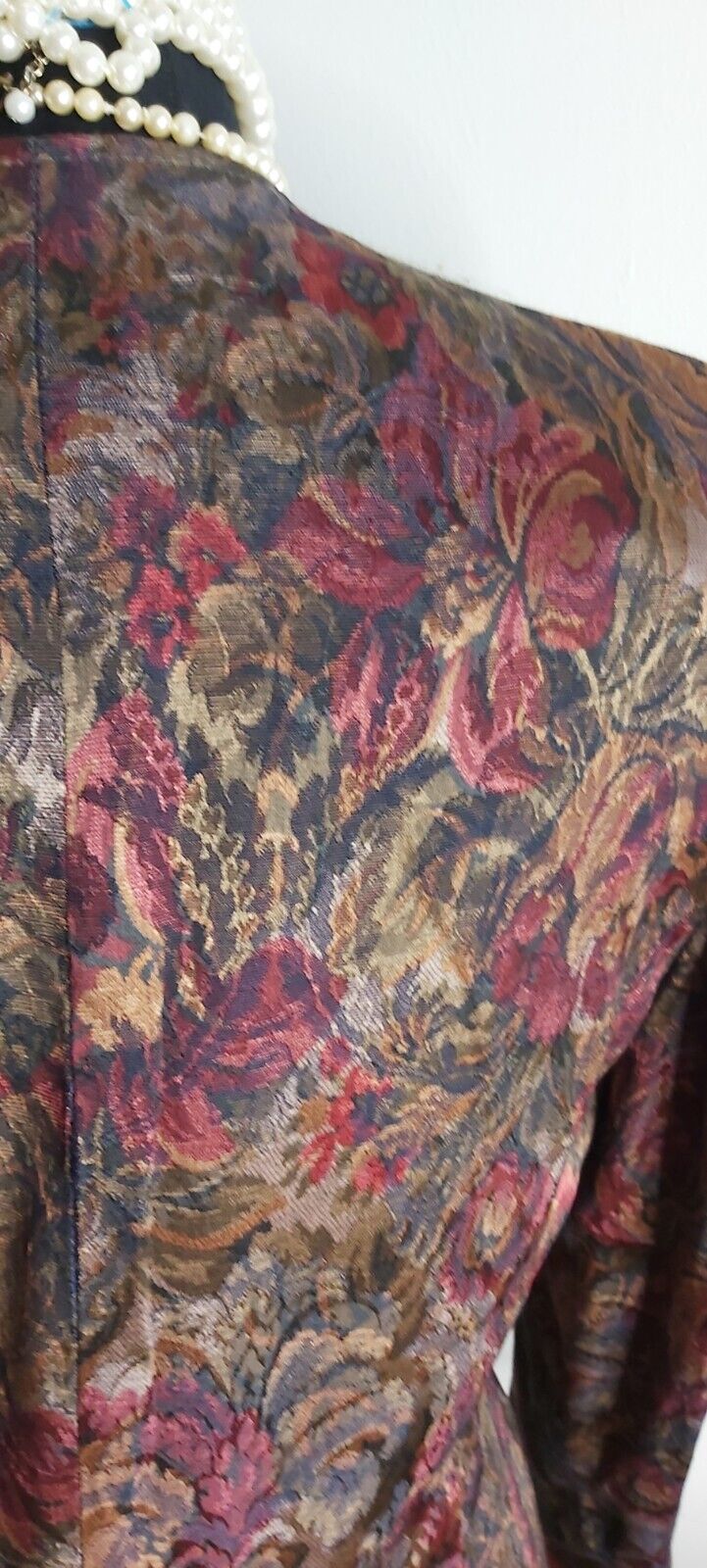 Eastex Ladies  Floral Jacket  Gold Buttons Lined UK size 12