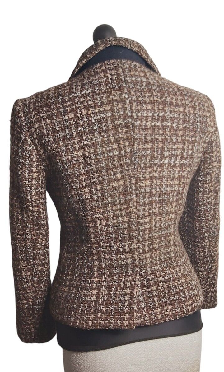 Hobbs Vintage  Fitted  Wool Tweed Boucle Blazer Jacket Size 14