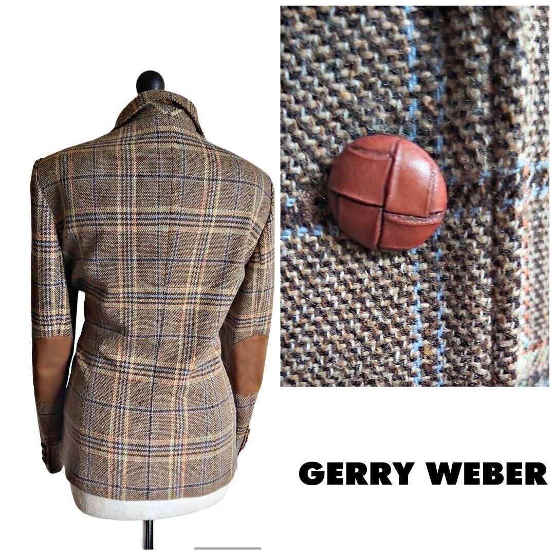 Ladies Gerry Webber Tweed With Elbow Patches jacket UK 14