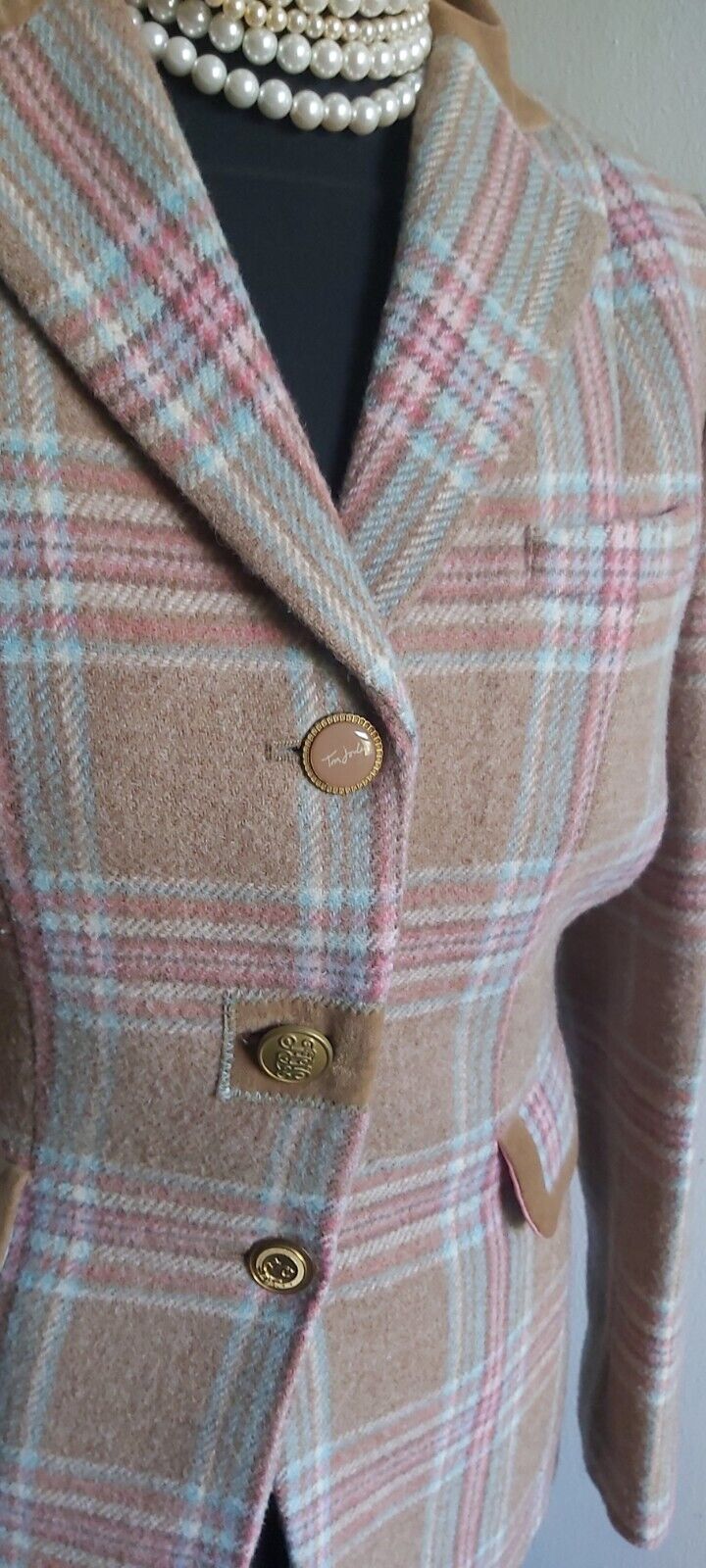 Ladies Joules Tweed Jacket Womens Country Hacking Blazer UK 12