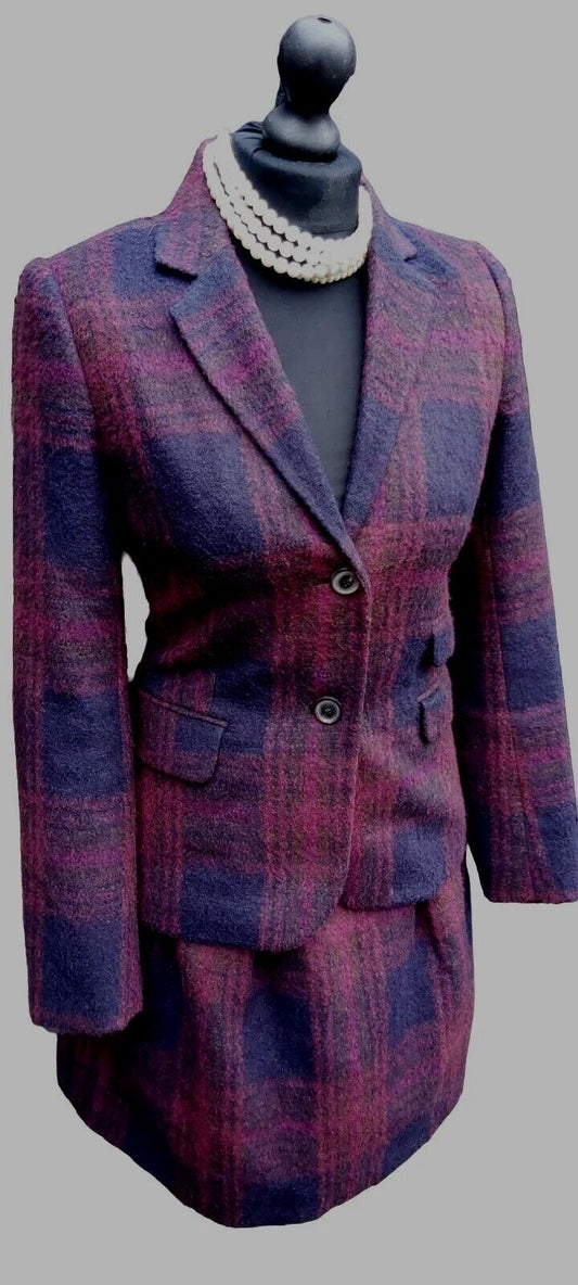 Jigsaw Wool Skirt Jacket Suit UK  Size 8