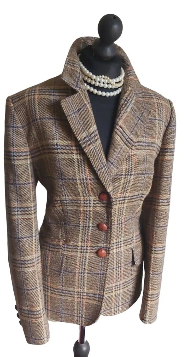 Ladies Gerry Webber Tweed With Elbow Patches jacket UK 14