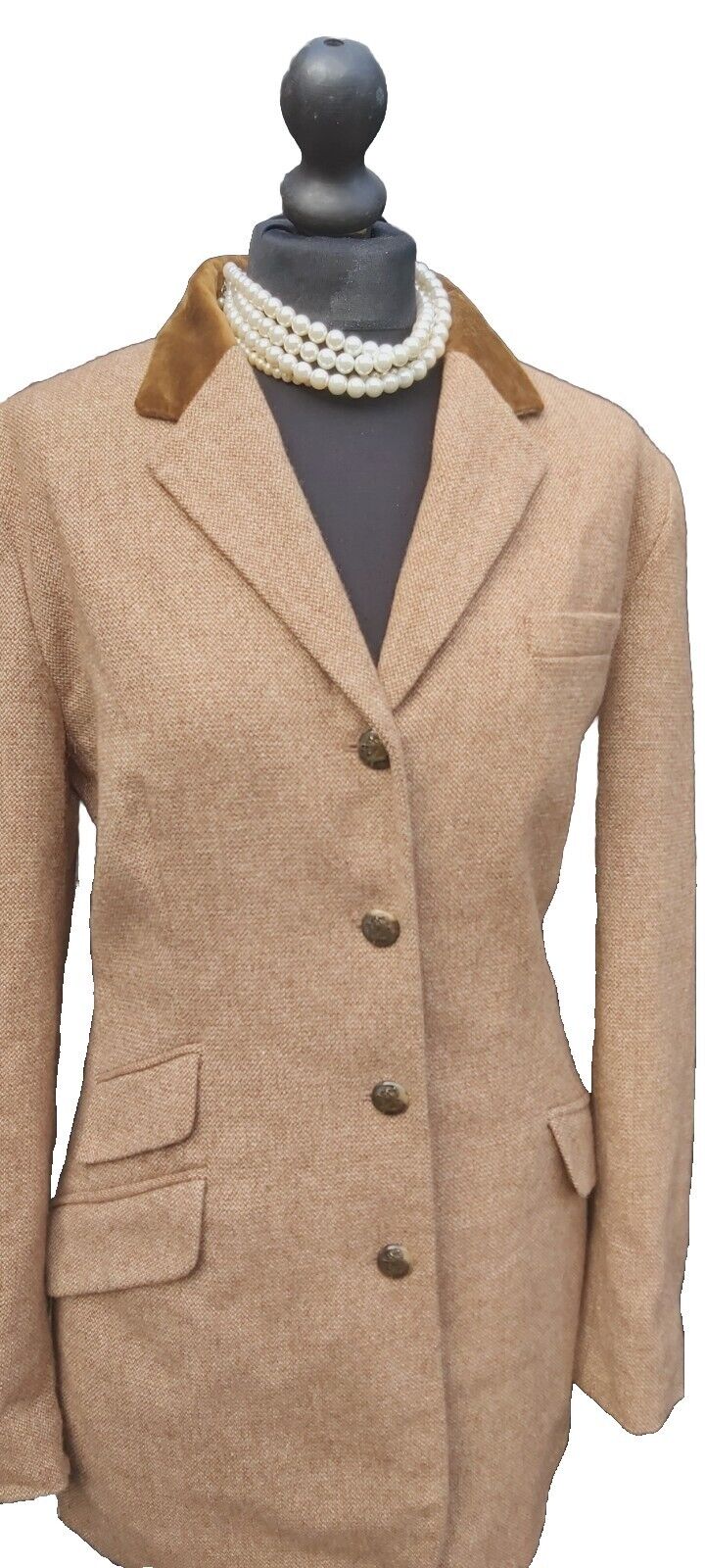 Ralph Lauren Blazer Womens   Tweed Wool Country Hacking Jacket UK  14