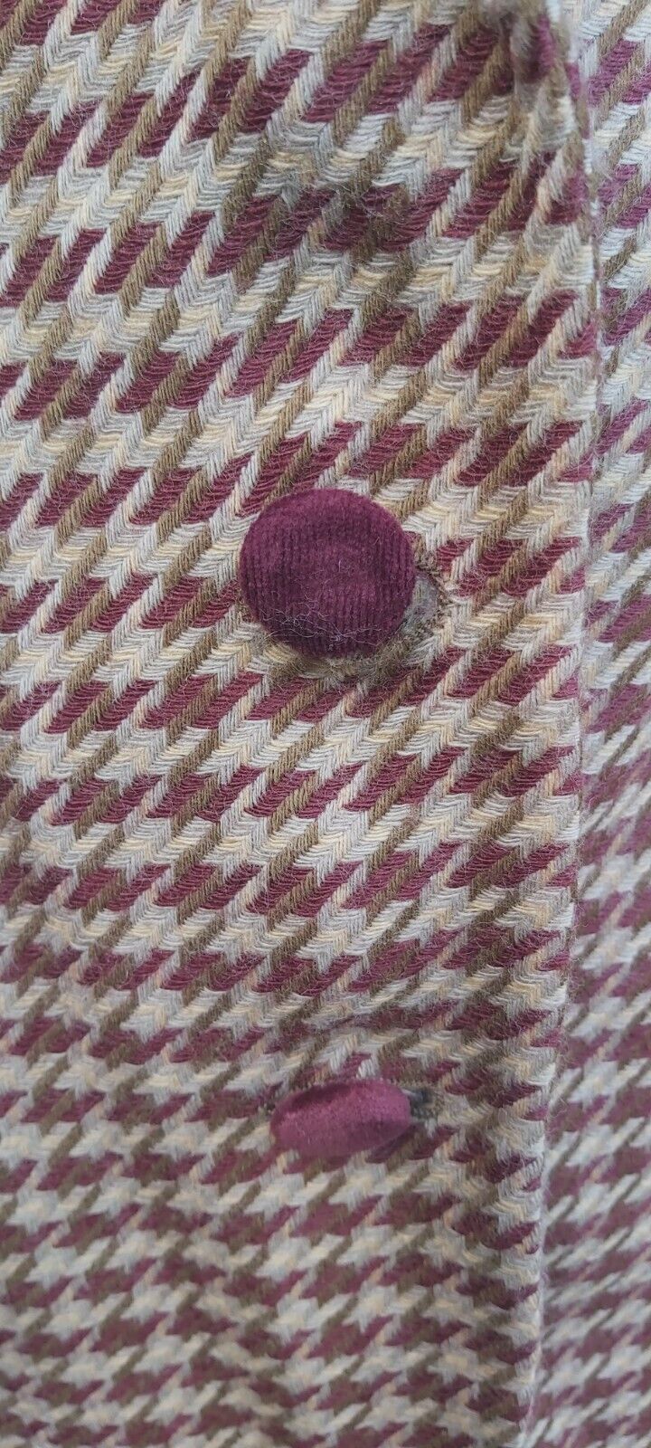 Ladies Vintage  Check Tweed Smart Jacket Blazer Country Uk 12 Wool