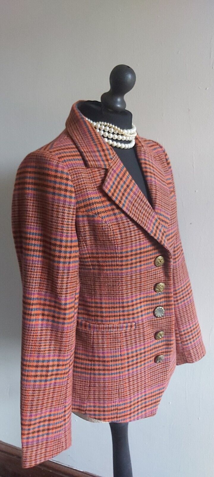 Jo Browns Wool Tweed Houndstooth ladies jackets UK 10