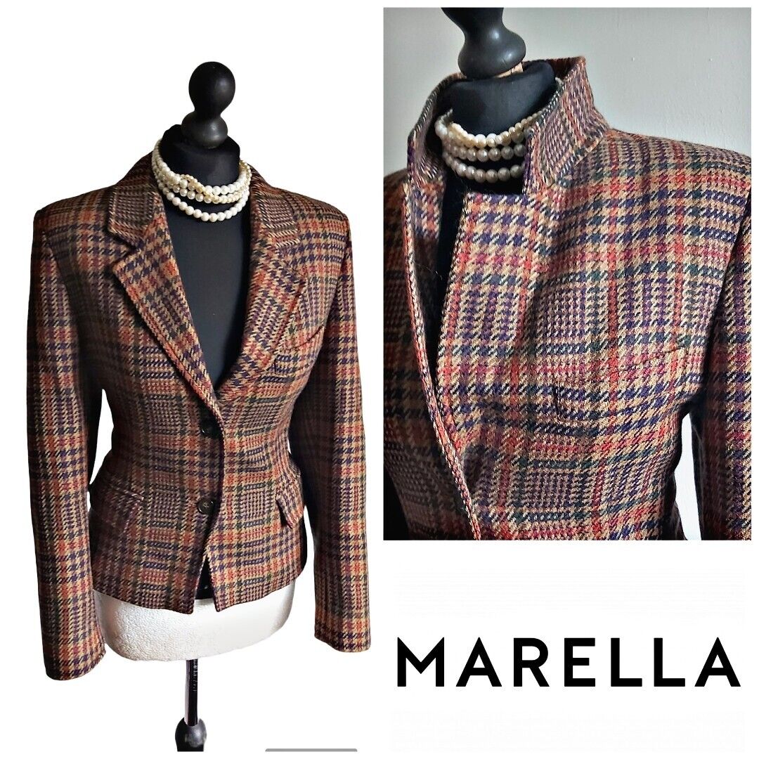 Marella Ladies Grey Wool Blend Jacket Size UK 12