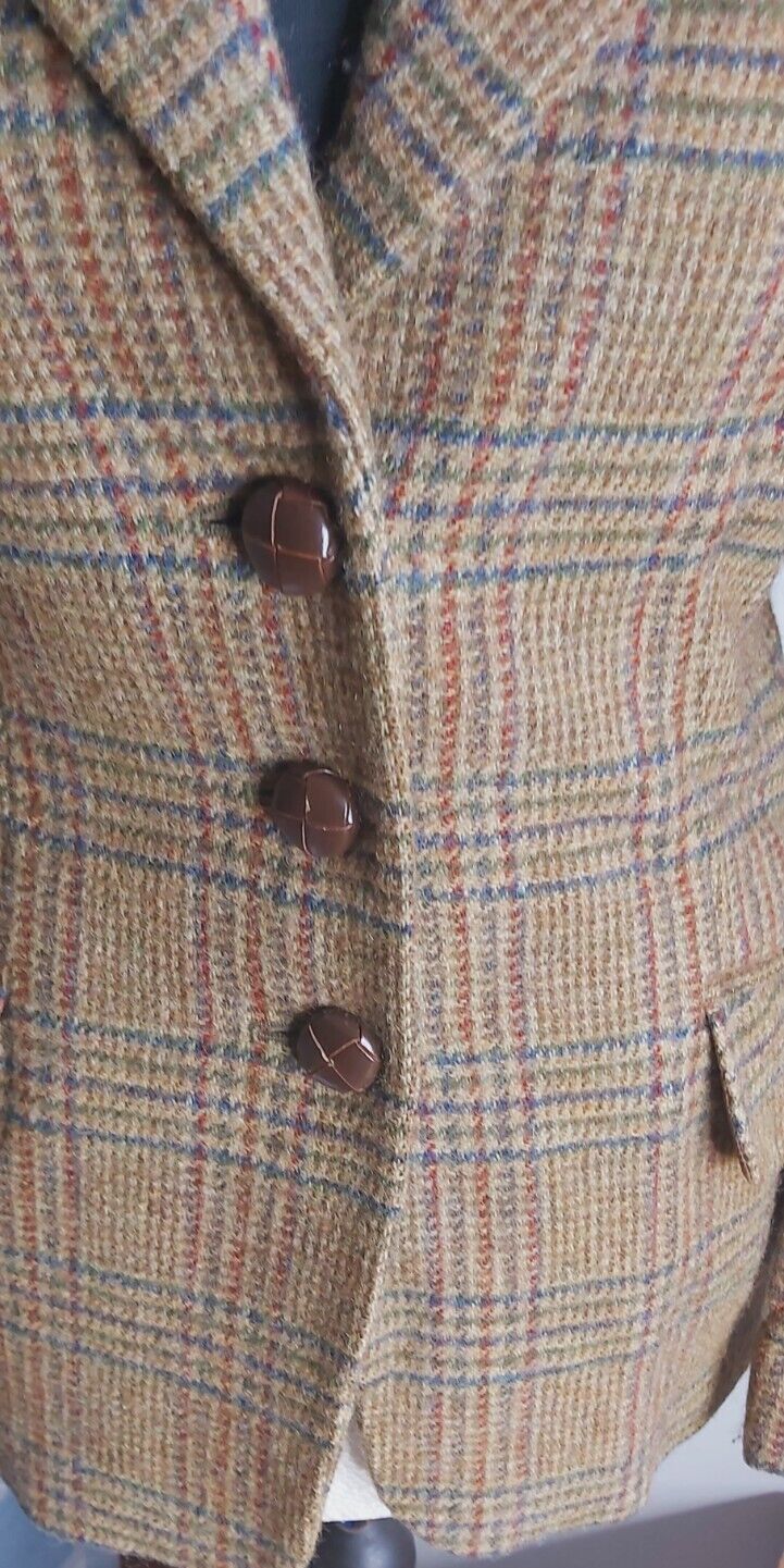 Ladies Mulberry  100% Wool Tweed Jacket  Blazer UK 14